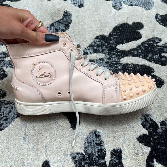 Christian Louboutin spike sneakers pink size 41 - Picture 7 of 11